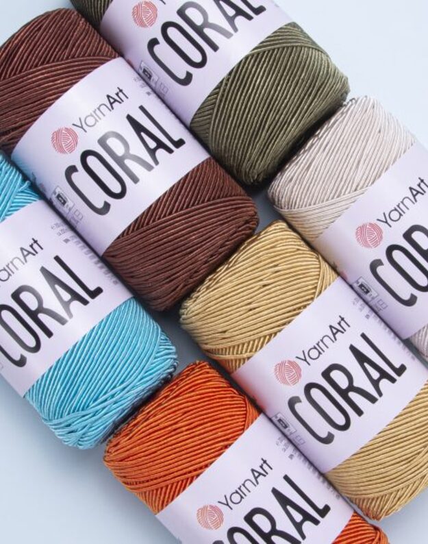 YarnArt Coral 50% medvilnė, 50% poliesteris, 200gr/200m