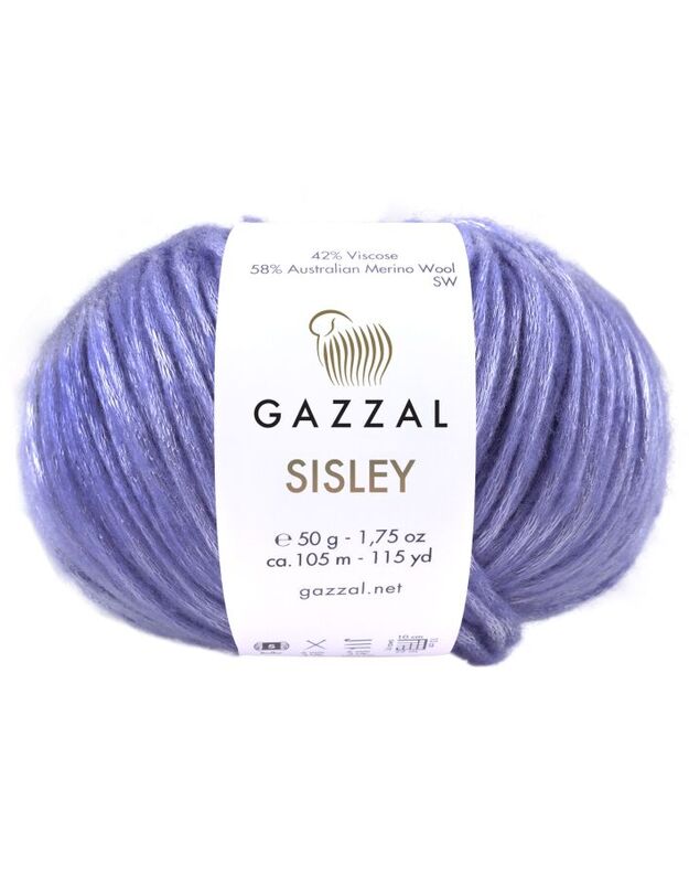 Gazzal SISLEY 58 % australijos merino vilna 42 % viskozė 50 gr 105 m