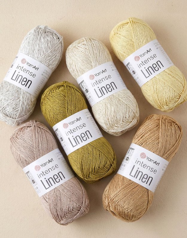 YARNART INTENSE LINEN nėrimo siūlai su linu ir viskoze 50gr/175m