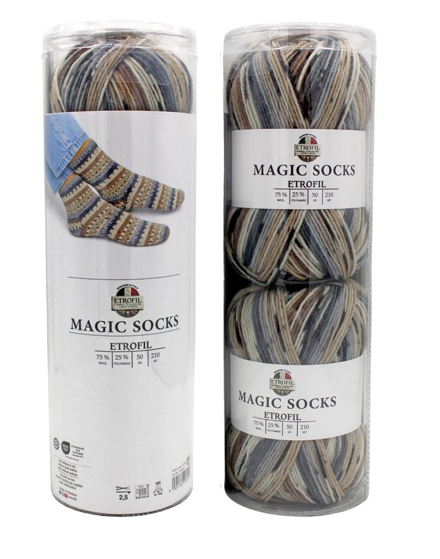 Etrofil Magic socks 75 % vilna, 25 % poliamidas 100 gr/420 m