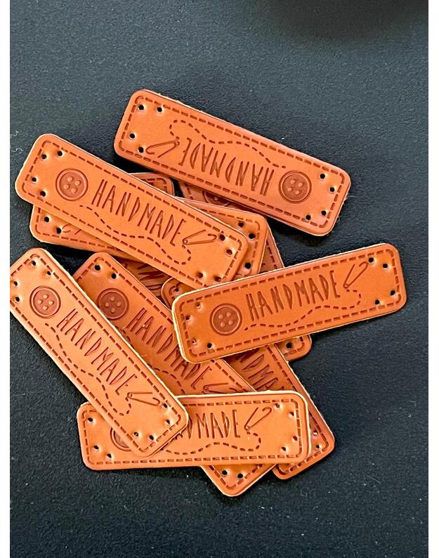 Eco odos etiketė rankdarbiams 'Handmade"