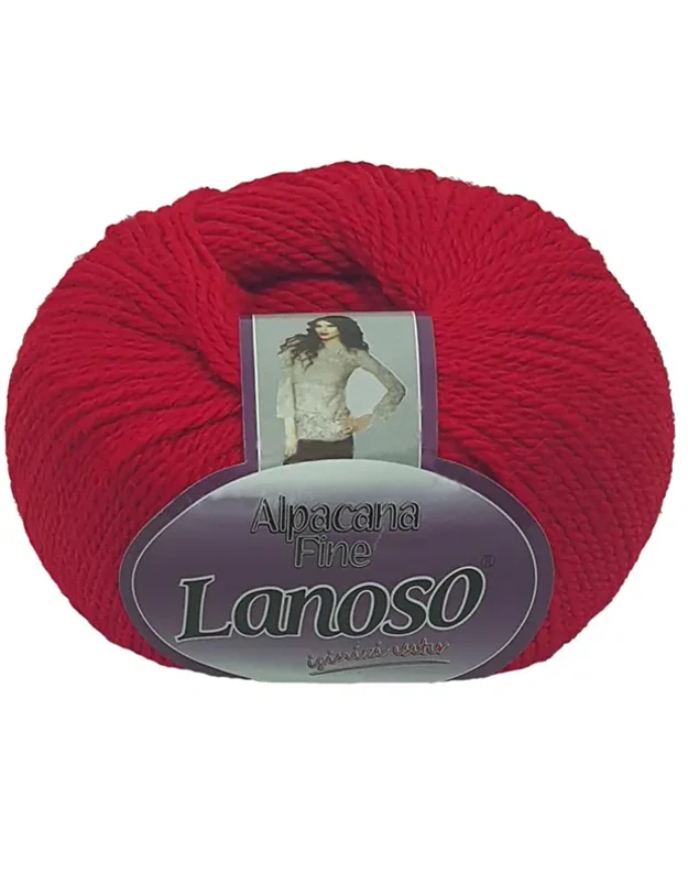 LANOSO ALPACANA FINE 956 raudona
