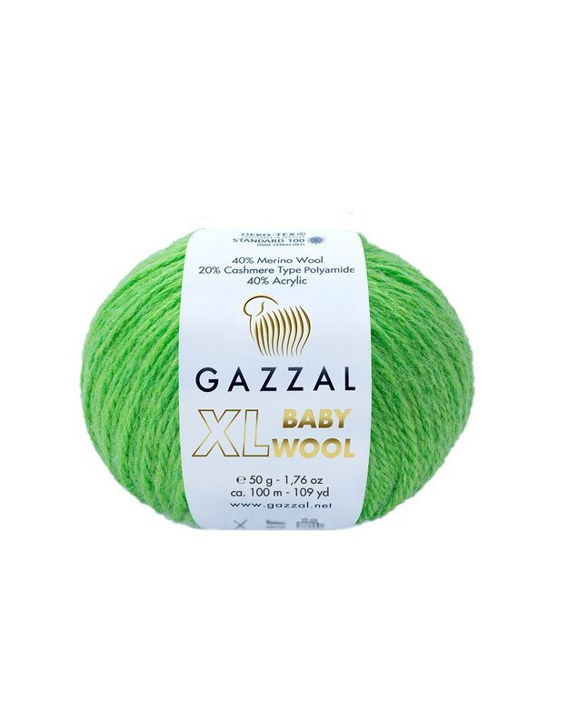 GAZZAL BABY WOOL XL 821 ryški salotinė