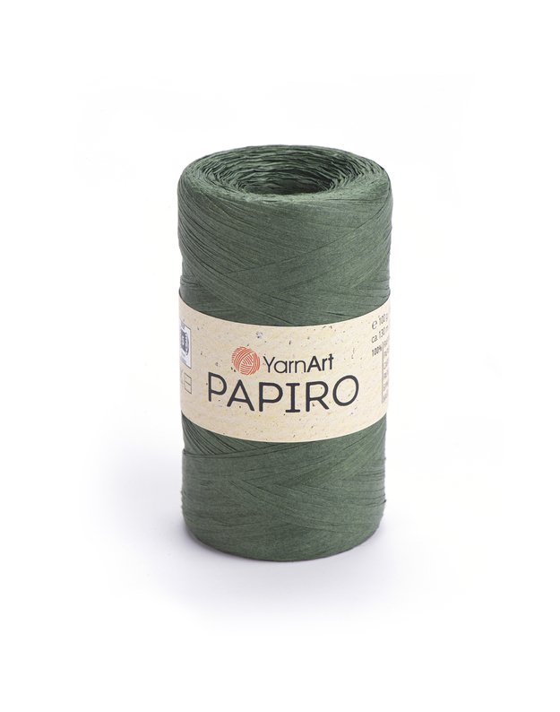 YarnArt PAPIRO 1312 tamsi miško žalia