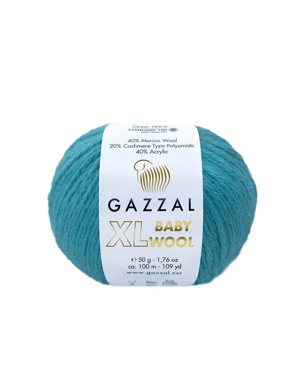 GAZZAL BABY WOOL XL 832 akvamarinas