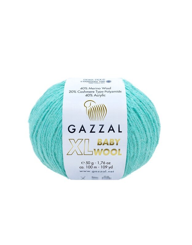 GAZZAL BABY WOOL XL 820 turkio žydra