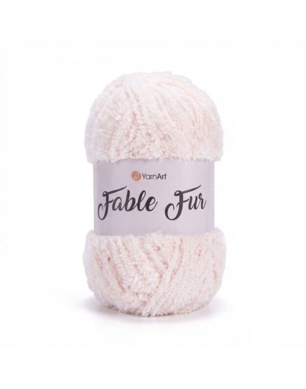 YARNART FABLE FUR 976 šviesi persiko