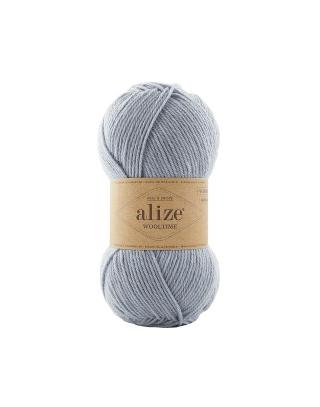 ALIZE WOOLTIME  51 pilkšvai žydra