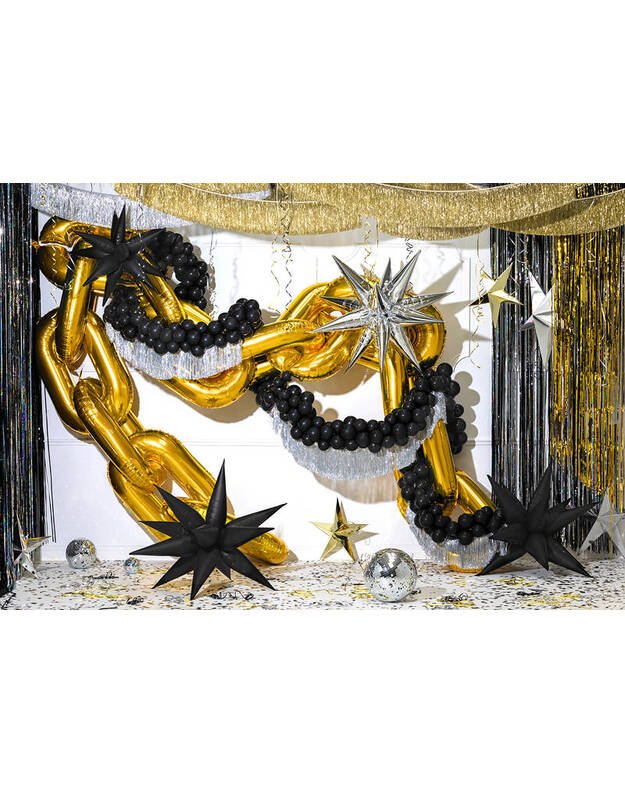 Folinis balionas ŽVAIGŽDĖ, 3D, sidabro spalvos, ~ 95 cm 1