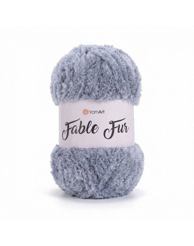 YARNART FABLE FUR 972 pilka