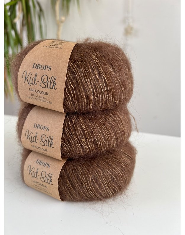 DROPS Kid-Silk 76 graikinio riešuto