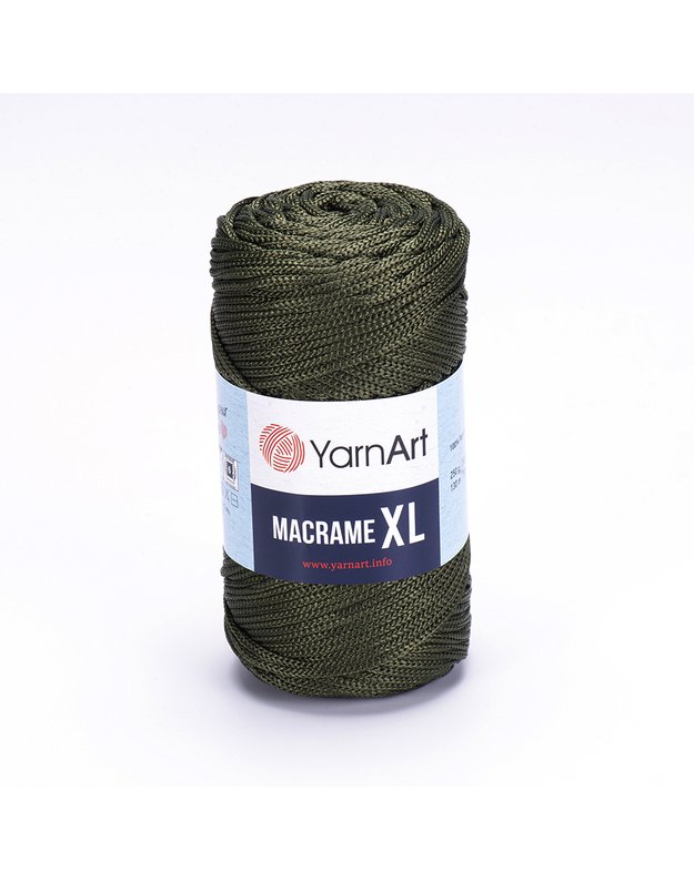 Nėrimo virvutė YarnArt MACRAME XL 164 tamsiai žalia