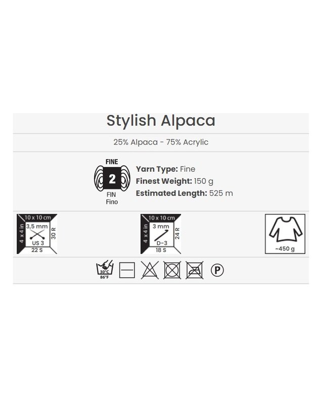 YARNART STYLISH ALPACA 7720