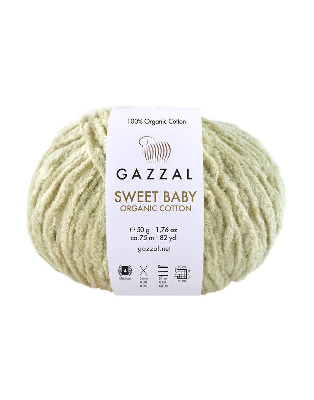 Gazzal Sweet baby organic cotton 2605 šviesi alyvuogių