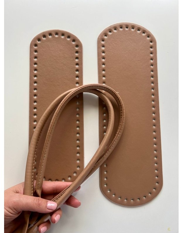 Eco leather sole for handbag with holes