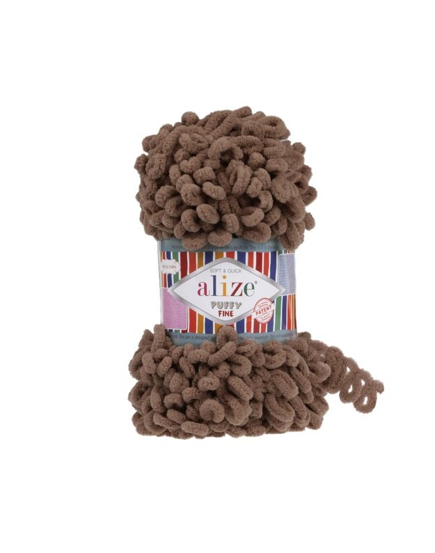 ALIZE PUFFY FINE  466 karamelė