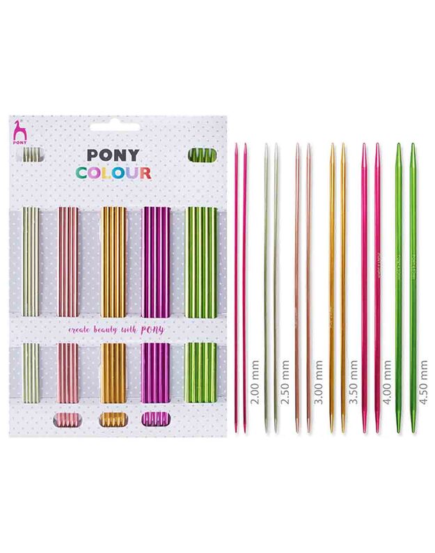 PONY Color RINKINYS spalvoti aliuminio virbalai koninėms 20 cm