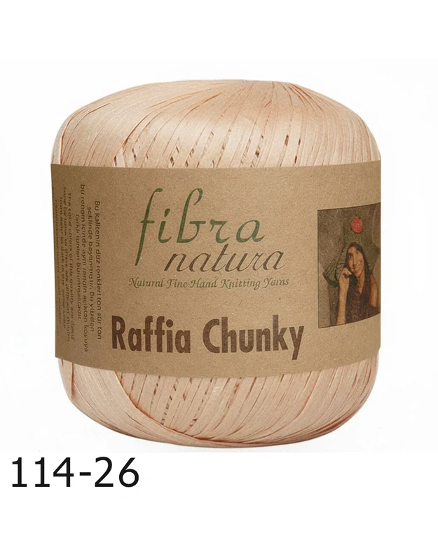 FIBRA NATURA RAFFIA CHUNKY 114-26 6velni persiko