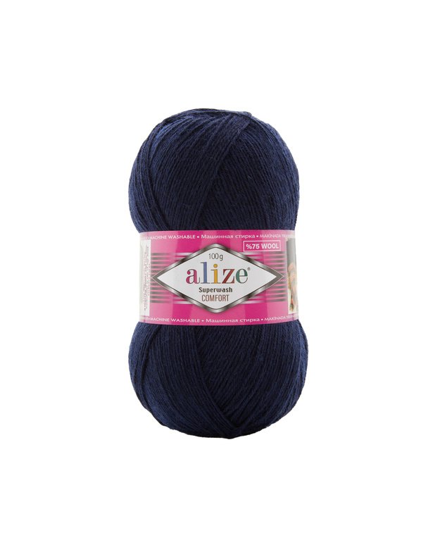 Alize Superwash 958 tamsiai mėlyna