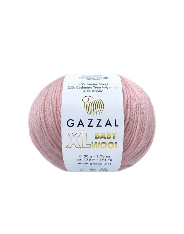 GAZZAL BABY WOOL XL 828 šilta rožinė