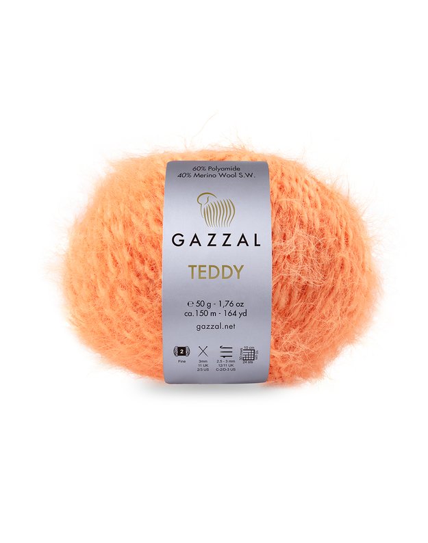 Gazzal Teddy 6544 mandarino spalvos