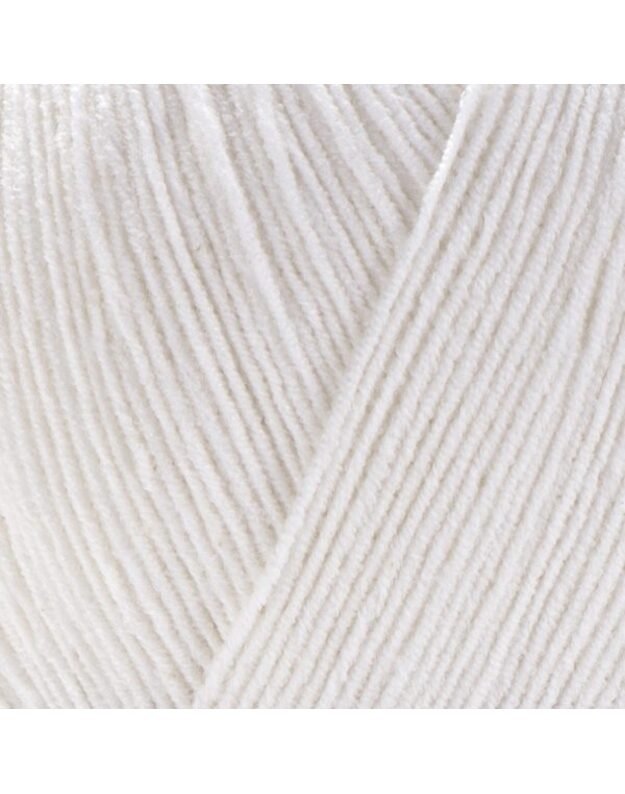YarnArt Cotton Soft 01 pieno baltumo