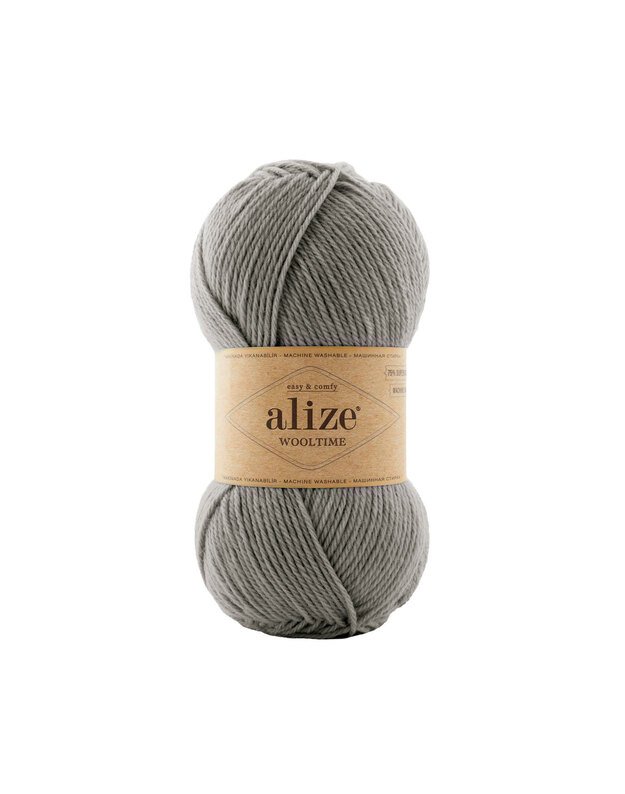 ALIZE WOOLTIME 283 pilkšva biežinė