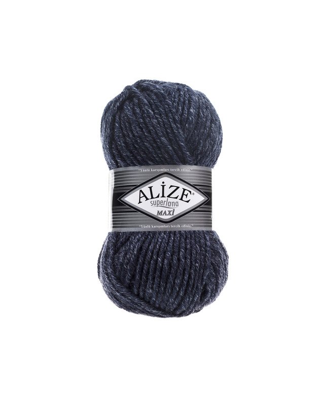 ALIZE SUPERLANA MAXI 805 tamsiai mėlynas melanžas