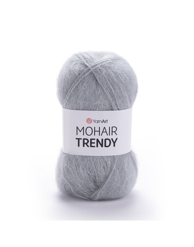 YarnArt Mohair Trendy 113 šviesiai pilka