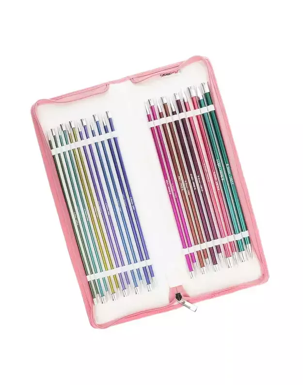 KnitPro ZING tiesių virbalų rinkinys, 25 cm, 11 porų 2