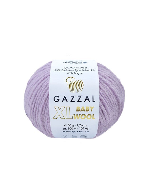 GAZZAL BABY WOOL XL 823 šviesi alyvinė