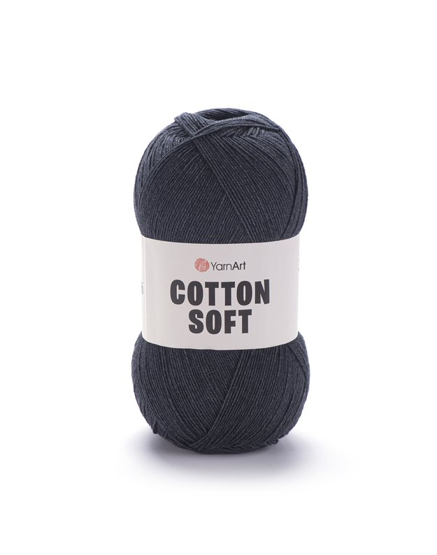 YarnArt Cotton Soft 28 tamsus grafitas