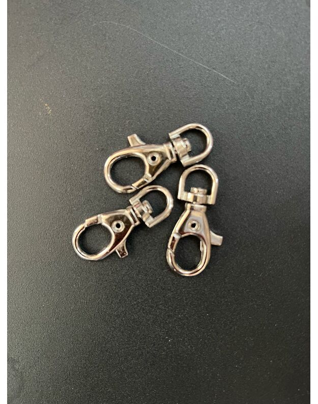 Metalinis karabinas 10mm juodas metalas, 1 vnt