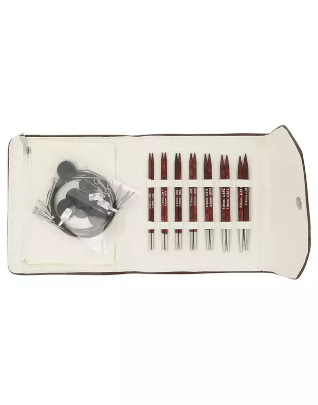 KnitPro Cubics medinių prisukamų virbalų rinkinys 33004 - 13 cm 3