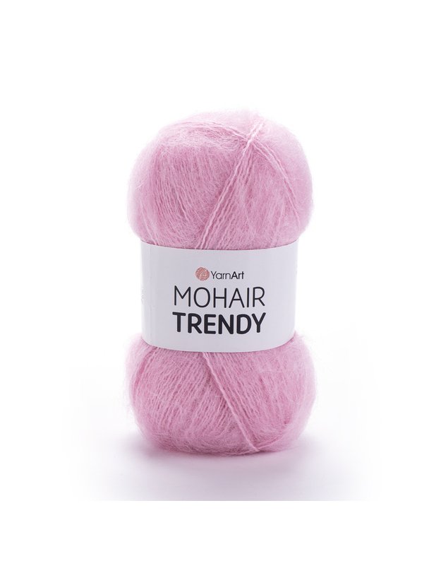YarnArt Mohair Trendy 127 šviesi rožinė