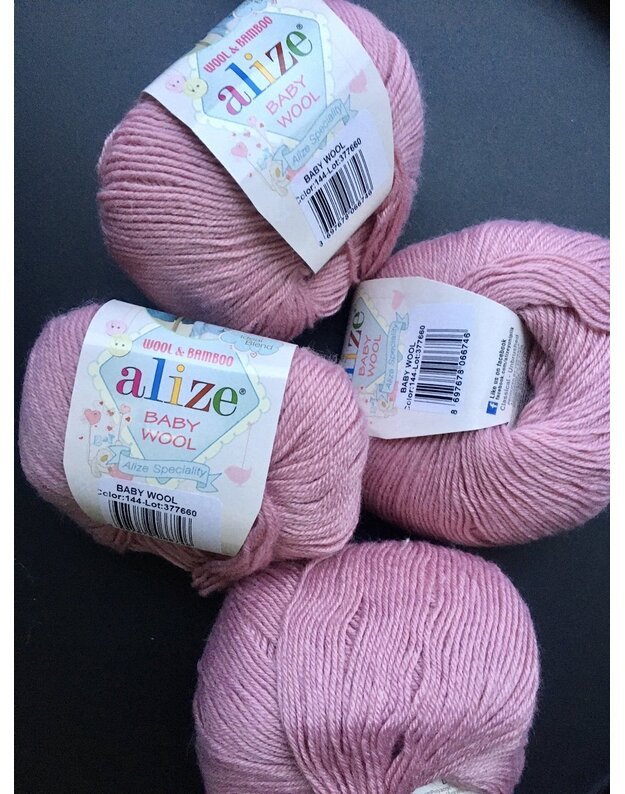 Alize BABY Wool mezgimo siūlai - 144