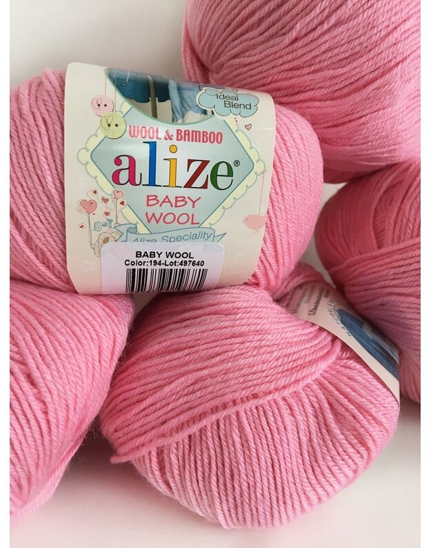 Alize BABY Wool mezgimo siūlai - 194