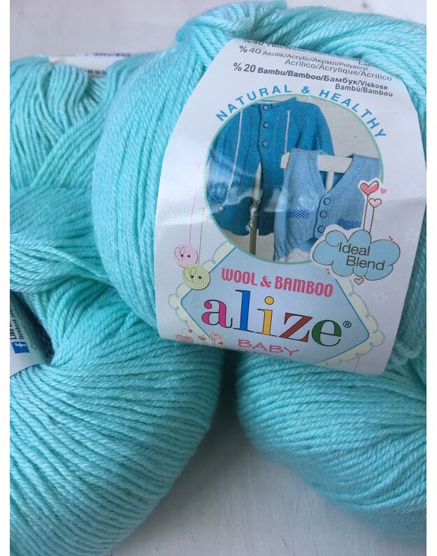 Alize BABY Wool mezgimo siūlai - 19