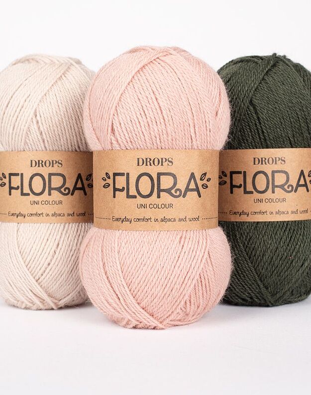 DROPS Flora 35% alpakos vilna, 65% vilna, 50gr/210m