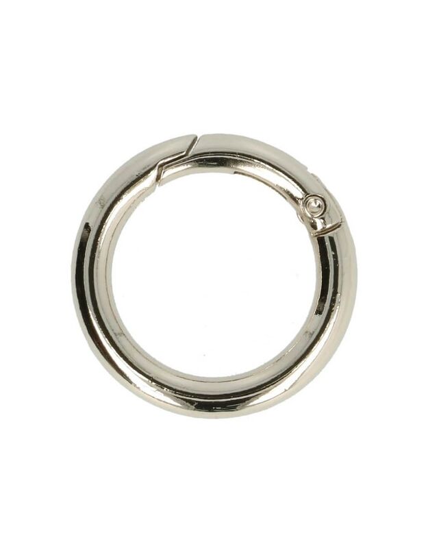 Metalinis žiedas užsegamas 32 mm sidabro sp
