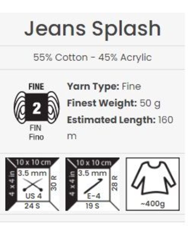 YarnArt JEANS splash 953