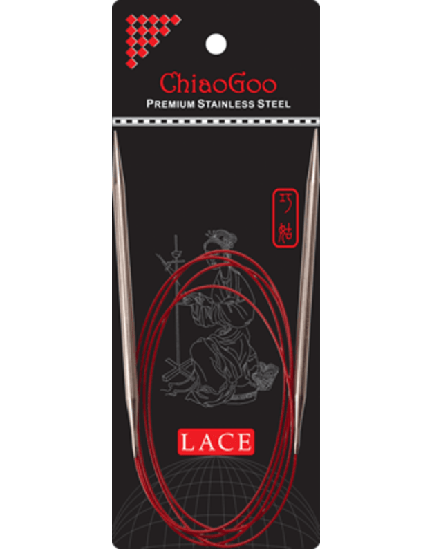 ChiaoGoo RED LACE virbalai su valu 60 cm